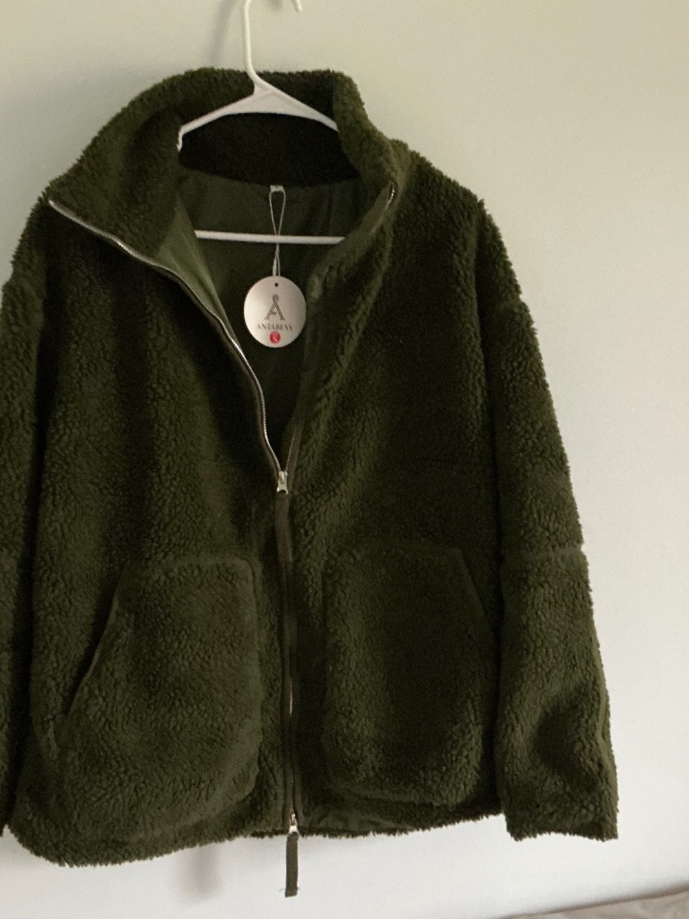 ANRABESS Womens Fuzzy Fleece Jacket Fall Casual Jacket